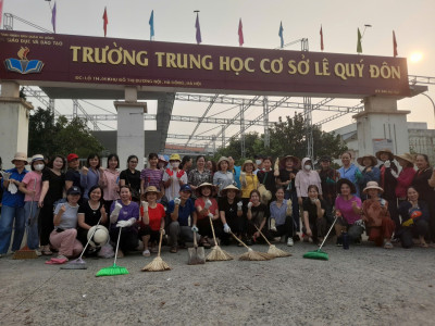 TRƯỜNG THCS LÊ QUÝ ĐÔN – HÀ ĐÔNG CHUNG TAY KHẮC PHỤC HẬU QUẢ BÃO SỐ 3 (YAGI): SỨC MẠNH CỦA SỰ ĐOÀN KẾT