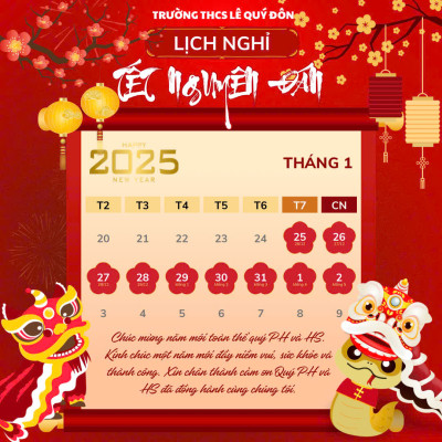 LỊCH NGHỈ TẾT 2025